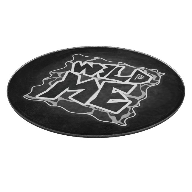 Giraffe Black and Light Grey Print Cutting Board (Corner)