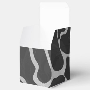 Giraffe Black and Light Grey Print Favor Box
