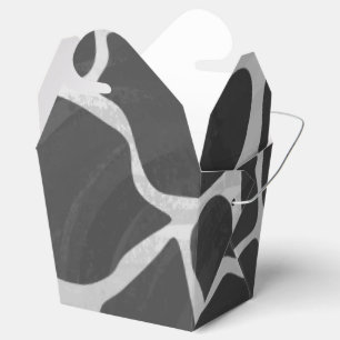 Giraffe Black and Light Grey Print Favor Box