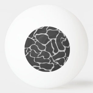 Giraffe Black and Light Grey Print Ping Pong Ball