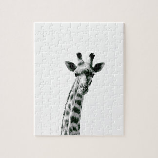 Giraffe Black and White Jigsaw Puzzle