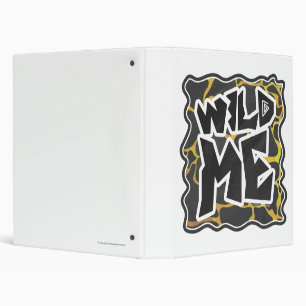 Giraffe Black and Yellow Print Binder