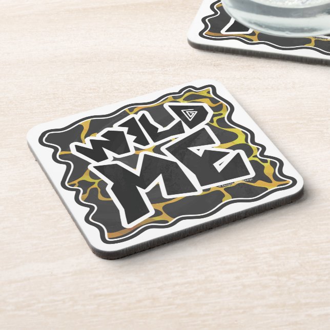 Giraffe Black and Yellow Print Coaster (Left Side)