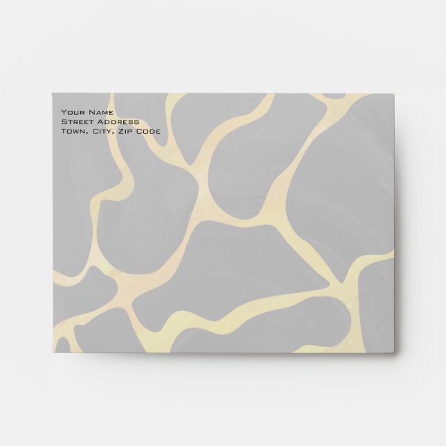 Giraffe Black and Yellow Print Envelopes (Front)