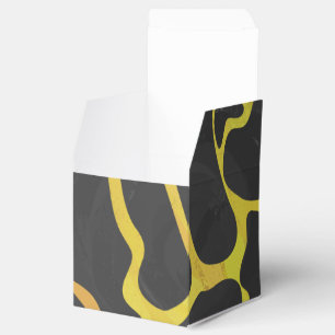 Giraffe Black and Yellow Print Favor Box