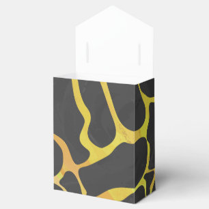 Giraffe Black and Yellow Print Favor Box