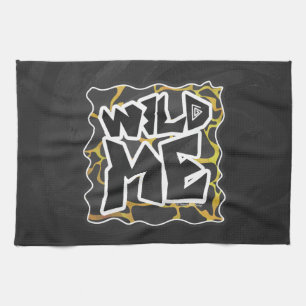 Giraffe Black and Yellow Print Kitchen Towel