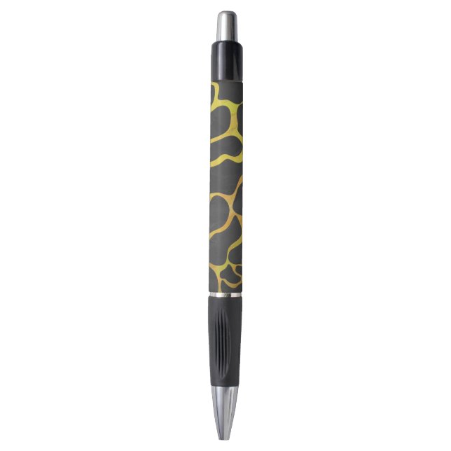 Giraffe Black and Yellow Print Pen (Front Vertical)