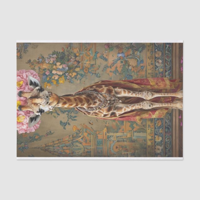 Giraffe Blossoms Tissue Paper (Front)
