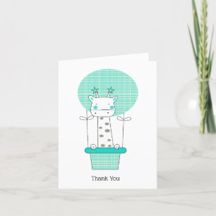 Giraffe Blue Hot Air Balloon Boy Merci