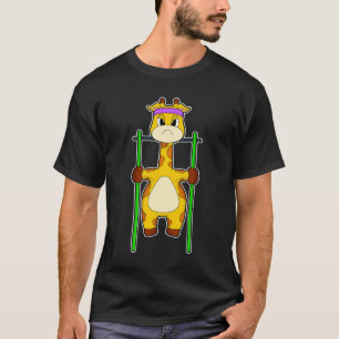Giraffe Bodybuilder Pull ups Bodybuilding T-Shirt