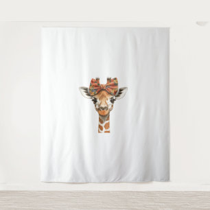 Giraffe Boho Wildflower Coquette Bow Mom Mothers D Tapestry