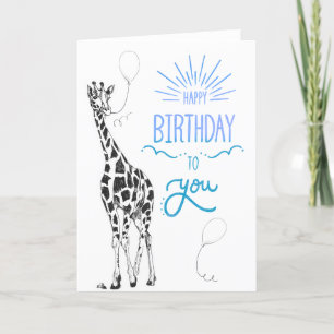 Giraffe Bonne Carte d'Anniversaire