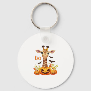Giraffe Boo Halloween Classic T-Shirt_10 Keychain