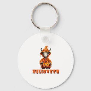 Giraffe Boo Halloween Classic T-Shirt_11 Keychain