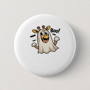 Giraffe Boo Halloween Classic T-Shirt 2 Inch Round Button
