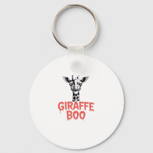 Giraffe Boo Halloween. Creepy Psychedelic Giraffe Keychain