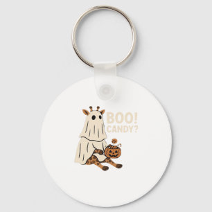Giraffe Boo Halloween Funny Costume Animal Lover C Keychain