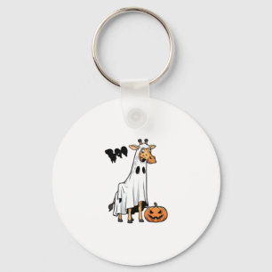 Giraffe Boo Halloween Oversized T-Shirt_1 Keychain