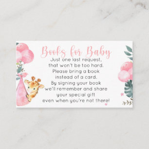 Giraffe Books for Baby Girl Cards
