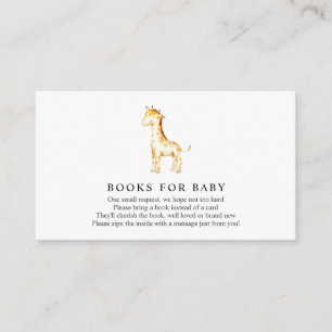 Giraffe Books for Baby insert card