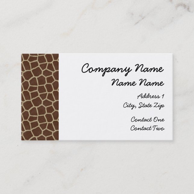 Giraffe Border Business Card (Front)