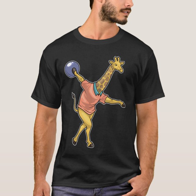 Giraffe Bowling Bowling ball T-Shirt (Front)