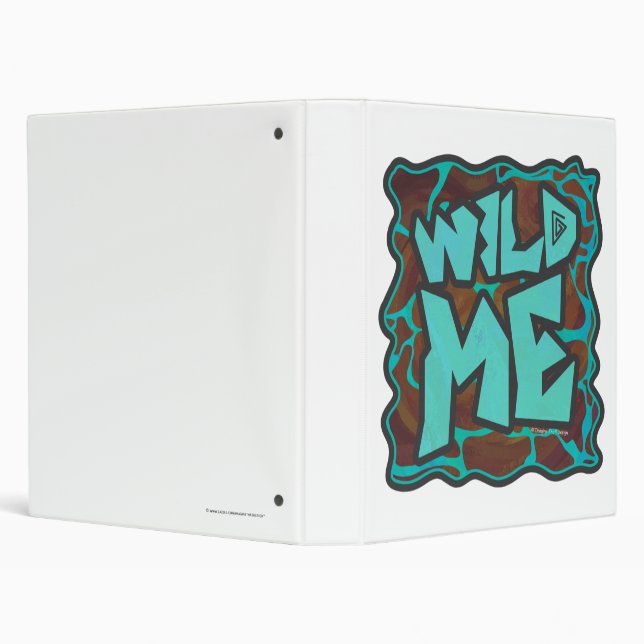 Giraffe Brown and Teal Print Binder (Background)