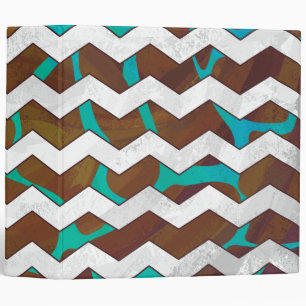 Giraffe Brown and Teal Print Binder