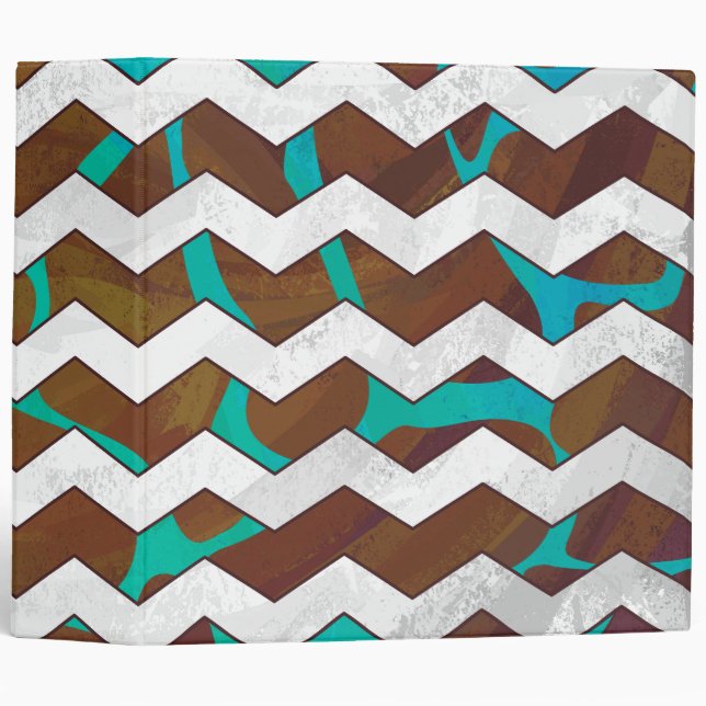 Giraffe Brown and Teal Print Binder (Front/Spine)