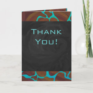 Giraffe Brown and Teal Print Card