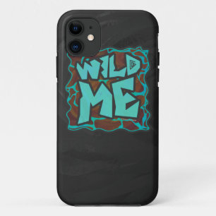 Giraffe Brown and Teal Print iPhone 11 Case