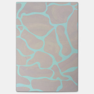 Giraffe Brown and Teal Print Post-it Notes