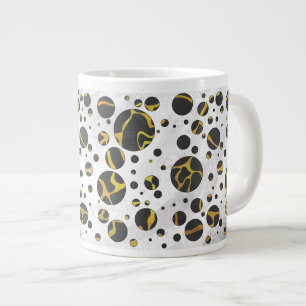 Giraffe Brown and Yellow Print Large Coffee Mug