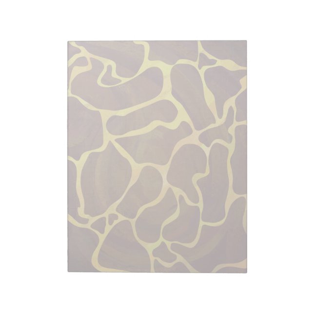 Giraffe Brown and Yellow Print Notepad (Rotated)