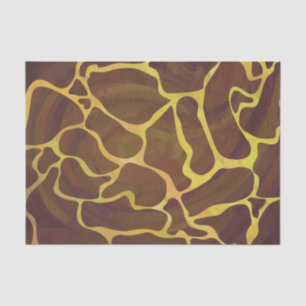 Giraffe Brown and Yellow Print Tissue Paper