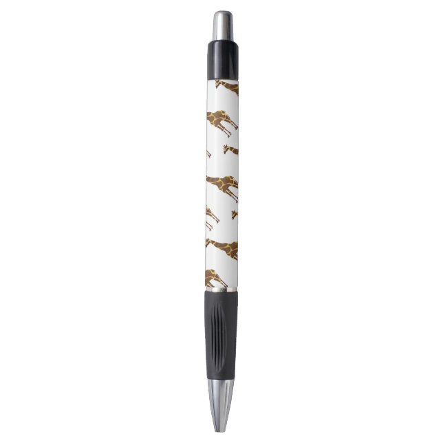 Giraffe Brown and Yellow Silhouette Pen (Front Vertical)