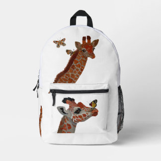 GIRAFFE & BUTTERFLIES PRINTED BACKPACK