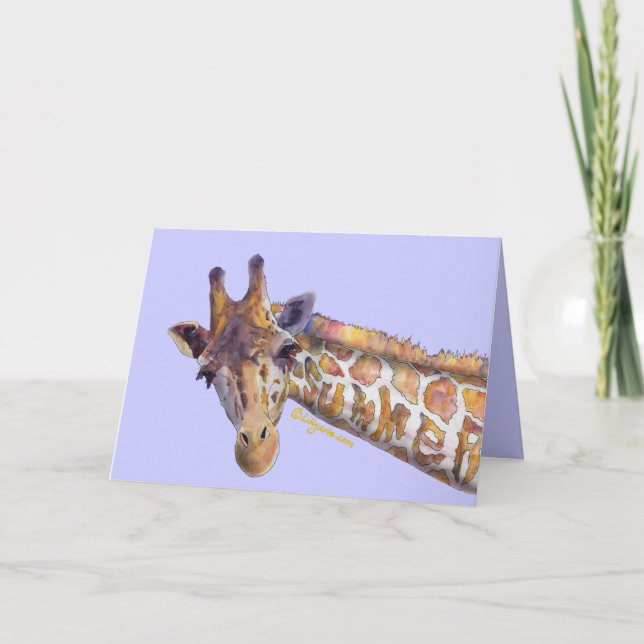 Giraffe Camouflage Greeting and Note Cards (Front)
