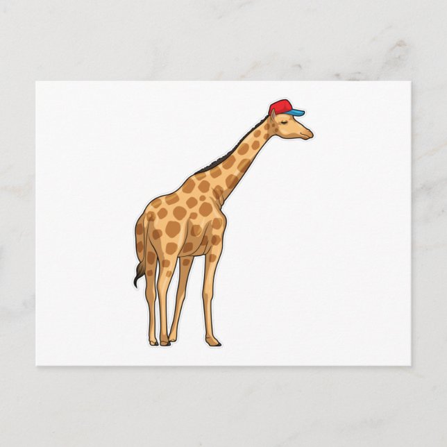 Giraffe Cap Postcard (Front)