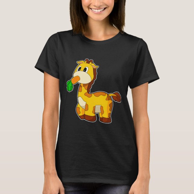 Giraffe Carrot Vegetables T-Shirt (Front)