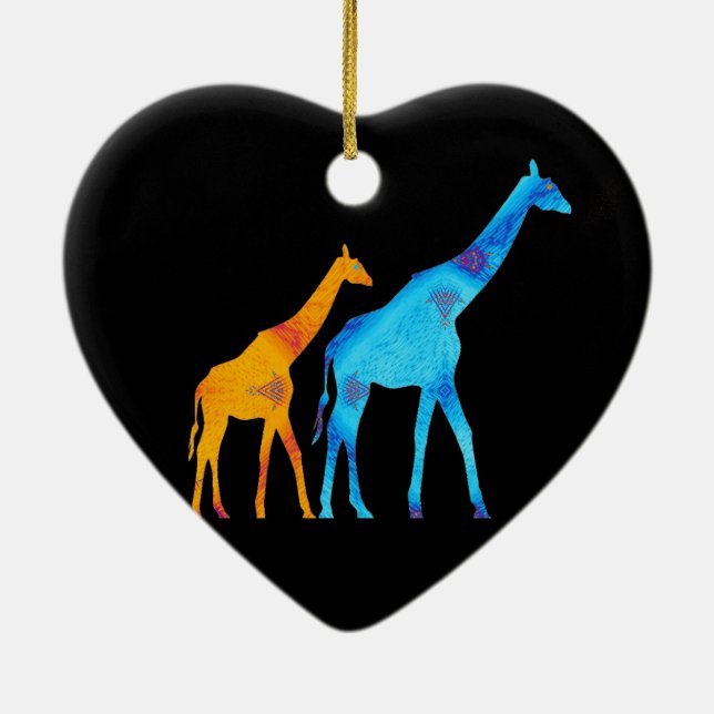 Giraffe Ceramic Ornament (Back)