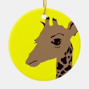 giraffe ceramic ornament