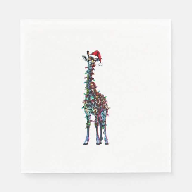 Giraffe Christmas  _1 Napkin (Front)
