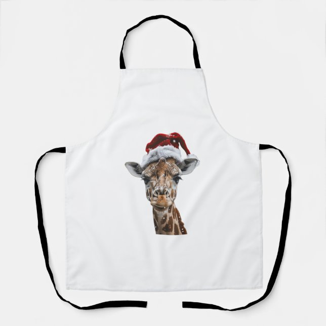 Giraffe Christmas   Apron (Front)