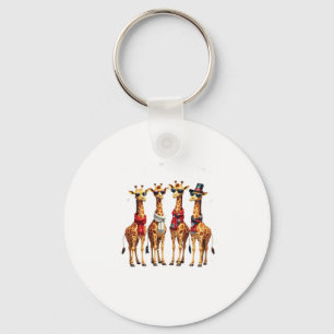 Giraffe Christmas Chic Oversized T-Shirt Keychain