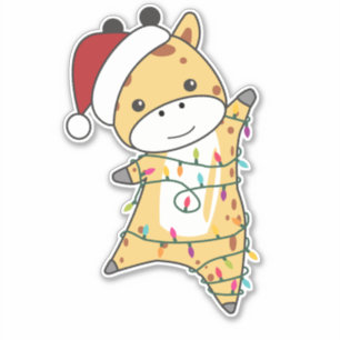 Giraffe Christmas Giraffes Winter Animals