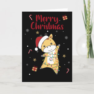 Giraffe Christmas Giraffes Winter Animals Holiday Card