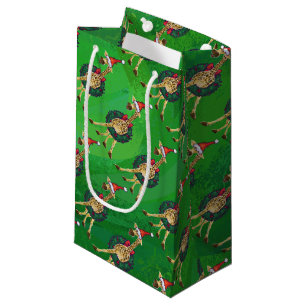 Giraffe Christmas Small Gift Bag