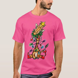 Giraffe Christmas Tree T-Shirt